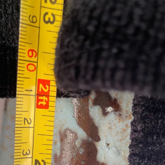 Northern Isle Christmas Cardigan Sweater Santa Stars Black - Size Medium - Picture 8 of 9